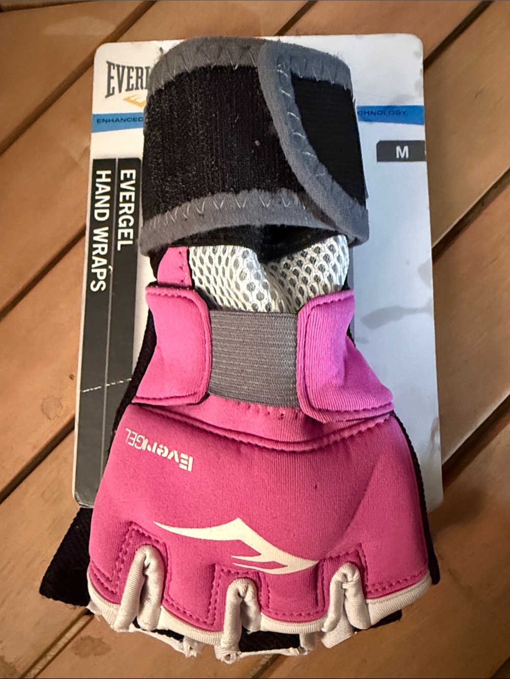 Everlast Pink and Gray Women's Training Hand Wrap Gloves